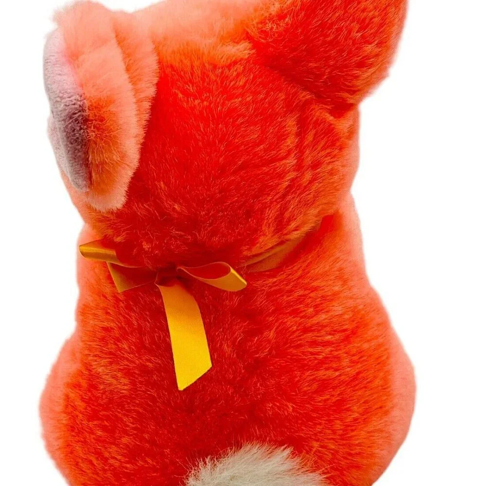 Fairview Salmon Easter Bunny Rabbit 9 inch Nylon Woven‎ Basket Pink Eyes 1988